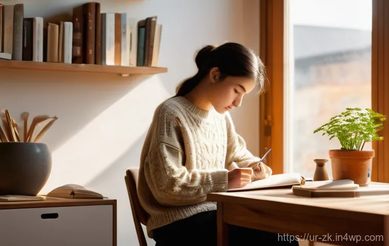 단순함의 철학을 통한 목표 달성 전략 - **Prompt:** A serene and focused young adult, a person of ambiguous gender, in their late teens to e...