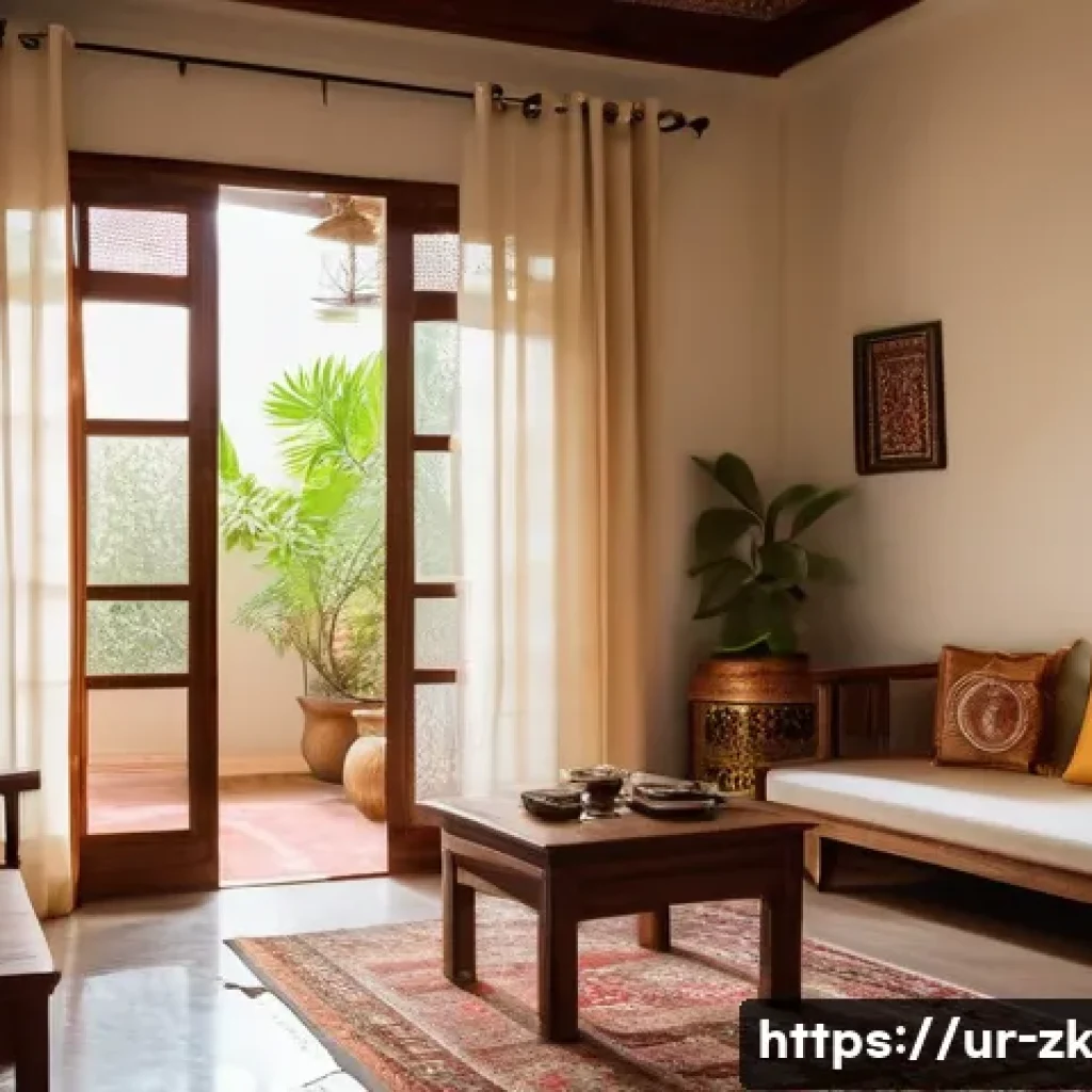 단순함의 철학과 심리적 안정 - A serene and minimalist Urdu home interior reflecting simplicity and mental clarity: a clean, well-o...